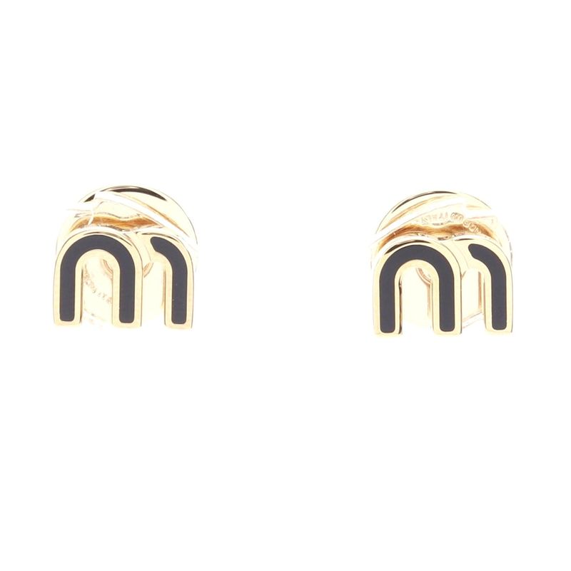 Miu Miu Enamel Metal Earrings Brass 1044$